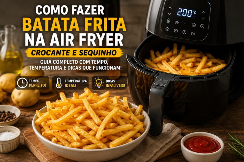 Como Fazer Batata Frita na Air Fryer Crocante e Sequinho Guia Completo