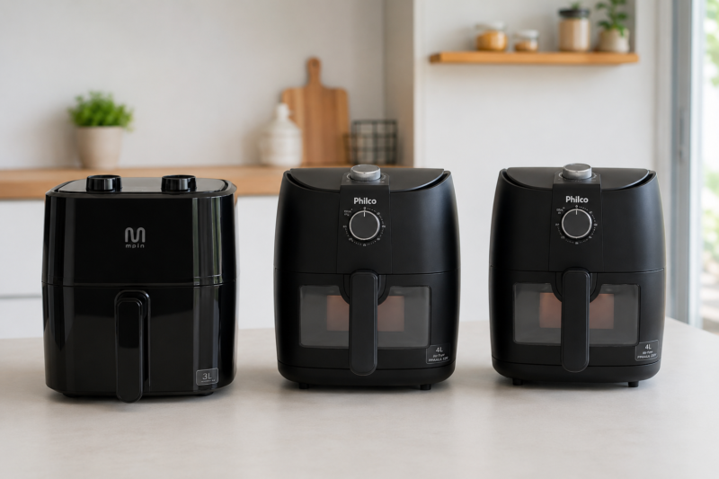 Melhores Air Fryers para Cozinha Pequena em 2026: Air Fryer 3L ou Philco 4L Redstone? Descubra Qual Comprar