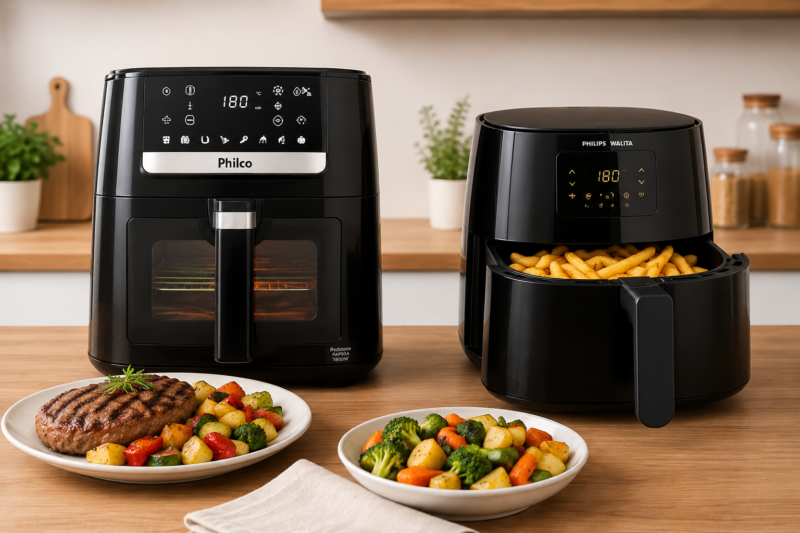 Melhores Air Fryers para Quem Busca Facilidade de Limpeza em 2026: Philco 9,5L ou Philips Walita Essential XL?