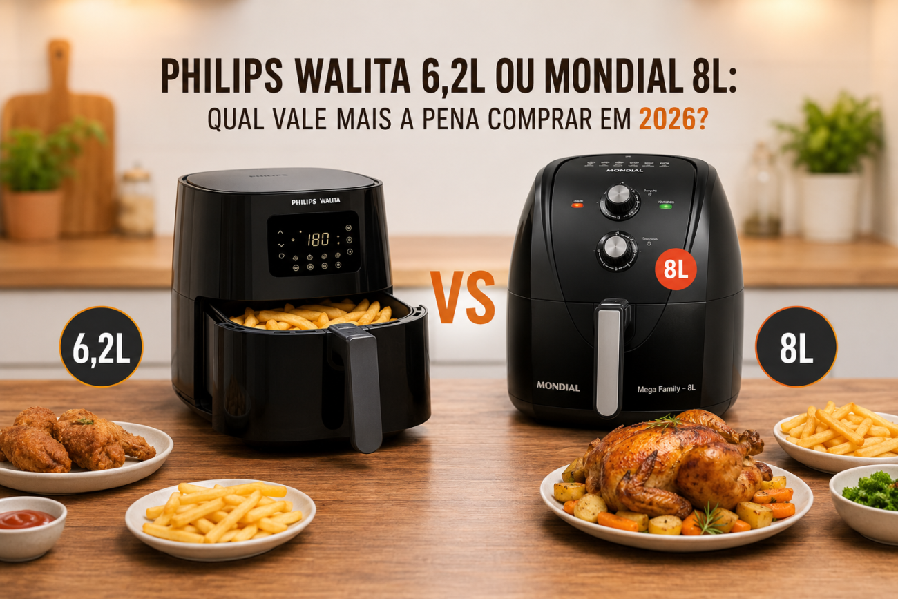 Philips Walita Essential XL Digital 6,2L ou Mondial Air Fryer 8L