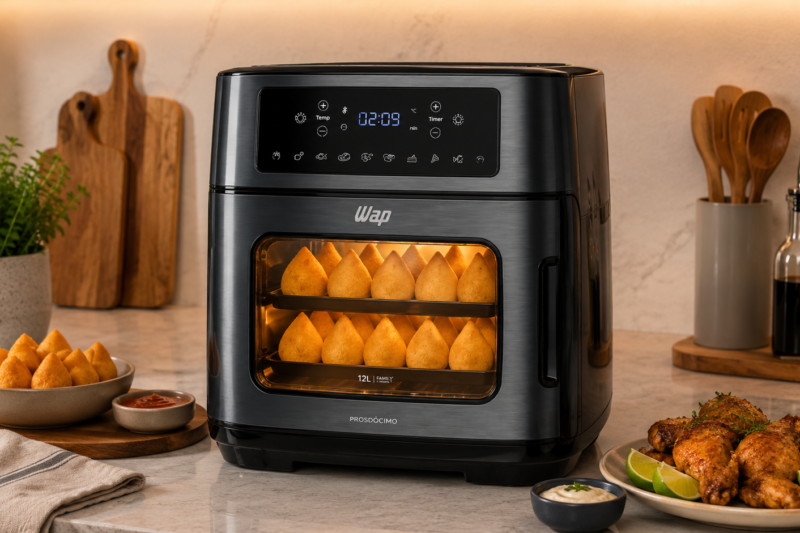 Como Limpar a Air Fryer Oven WAP WAOD2 12L Sem Danificar os Acessórios e a Porta Removível