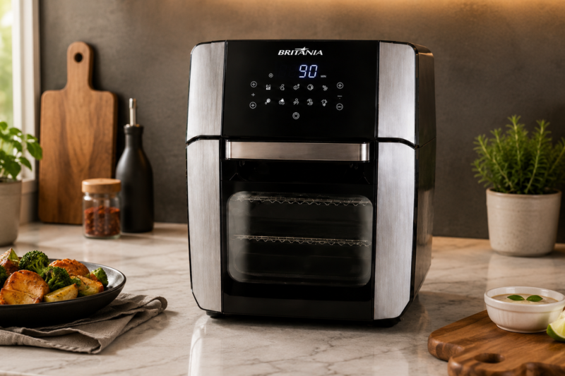 Air Fryer Oven Britânia BFR2100P 12L É Boa Para Assar Frango Inteiro e Bolos?