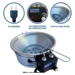 Fritadeira Elétrica Industrial Tacho Inox 1600W
