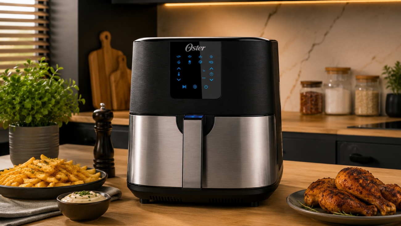 Tudo Sobre a Fritadeira Digital Inox 4,8L Oster: Painel Touch, Potência e Funções