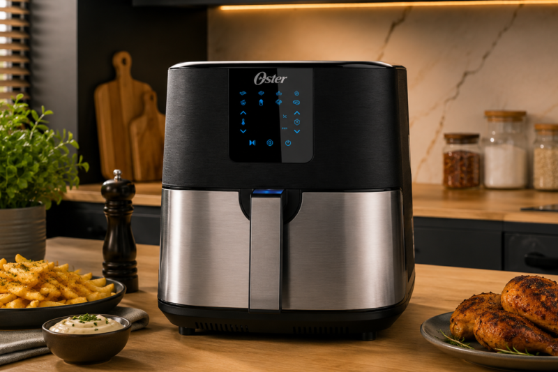 Tudo Sobre a Fritadeira Digital Inox 4,8L Oster: Painel Touch, Potência e Funções