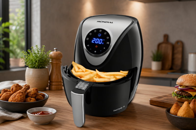 5 Razões Para Comprar a Fritadeira Sem Óleo Air Fryer Digital Mondial Preto/Inox Hoje