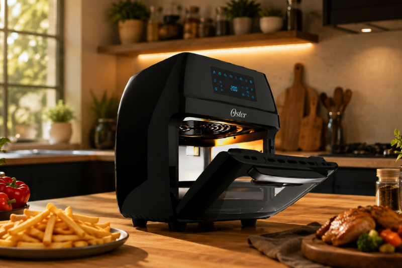 Air Fryer Oster OFRT780 12L Espaçosa? Cabe um Frango Inteiro?